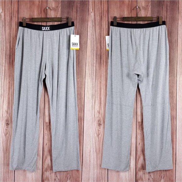 NWT Saxx Underwear Co Mens Size Medium Sleepwalker Pants Gray sweatpants SXLW30 - Picture 1 of 12